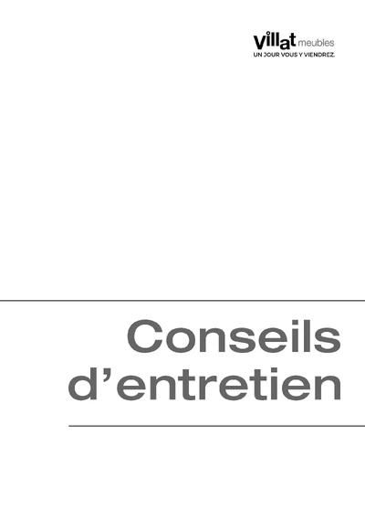 Entretien de vos meubles