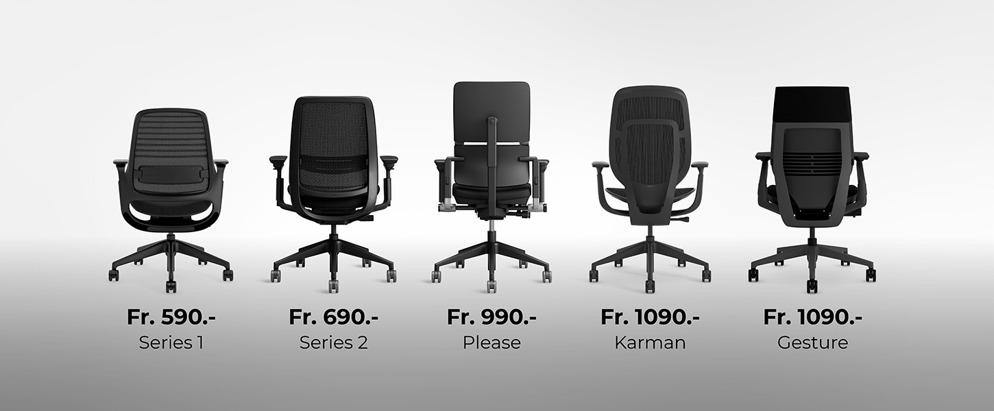 5 sièges de travail Steelcase à prix action