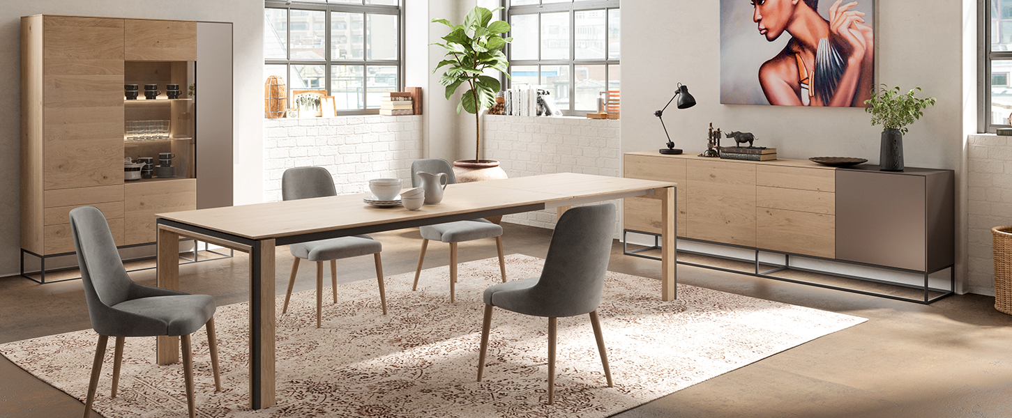 Table Lounge avec allonge de 100 cm