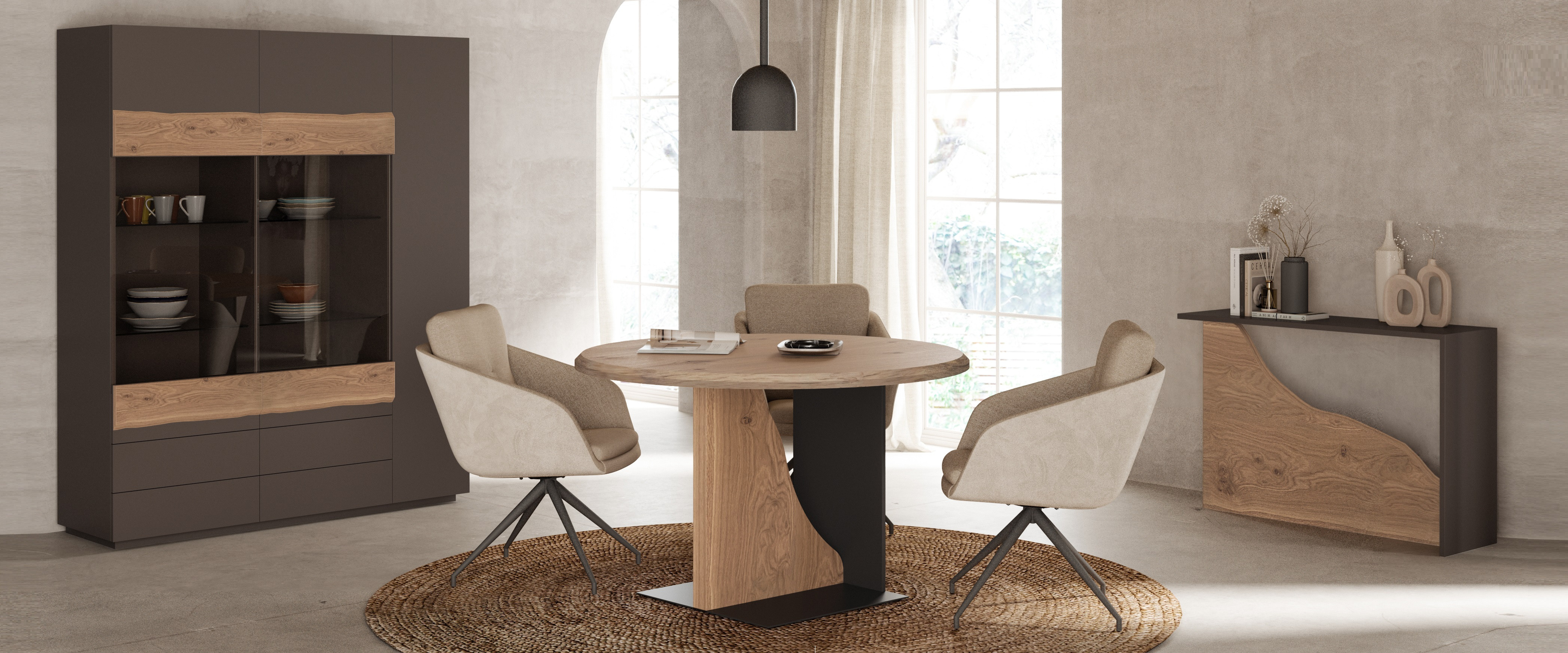 Ensemble Woodland avec décor en bois massif