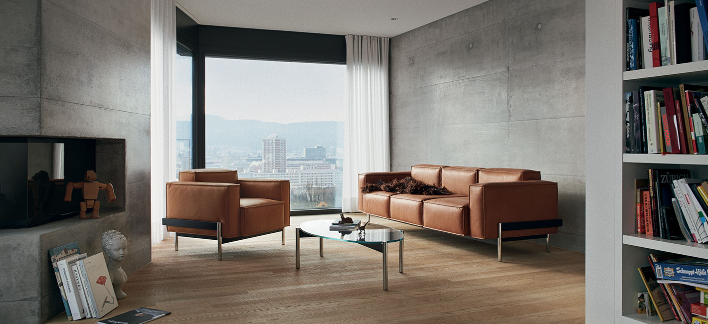 Canapé et fauteuil DS-21 en cuir