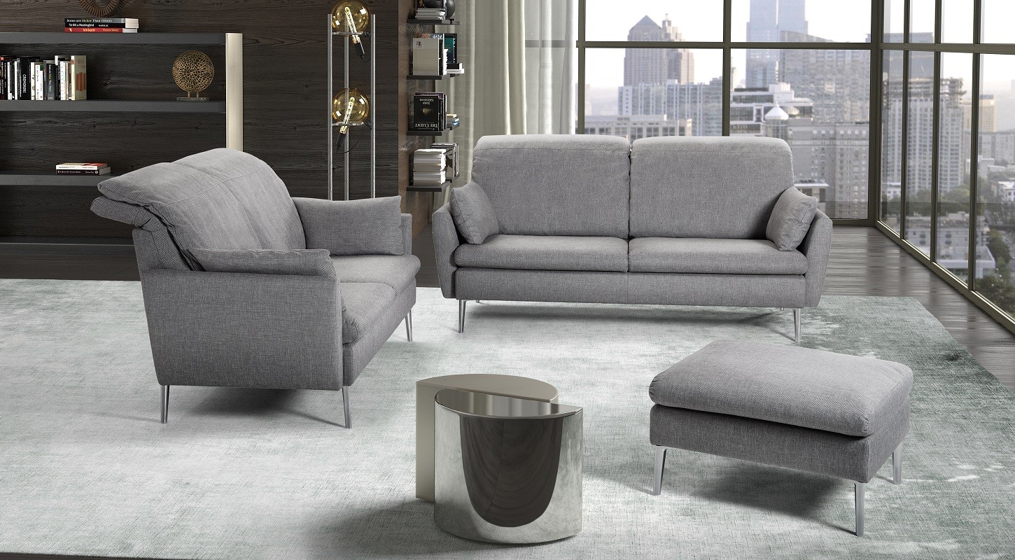 Canapé et pouf Saas fee en tissu