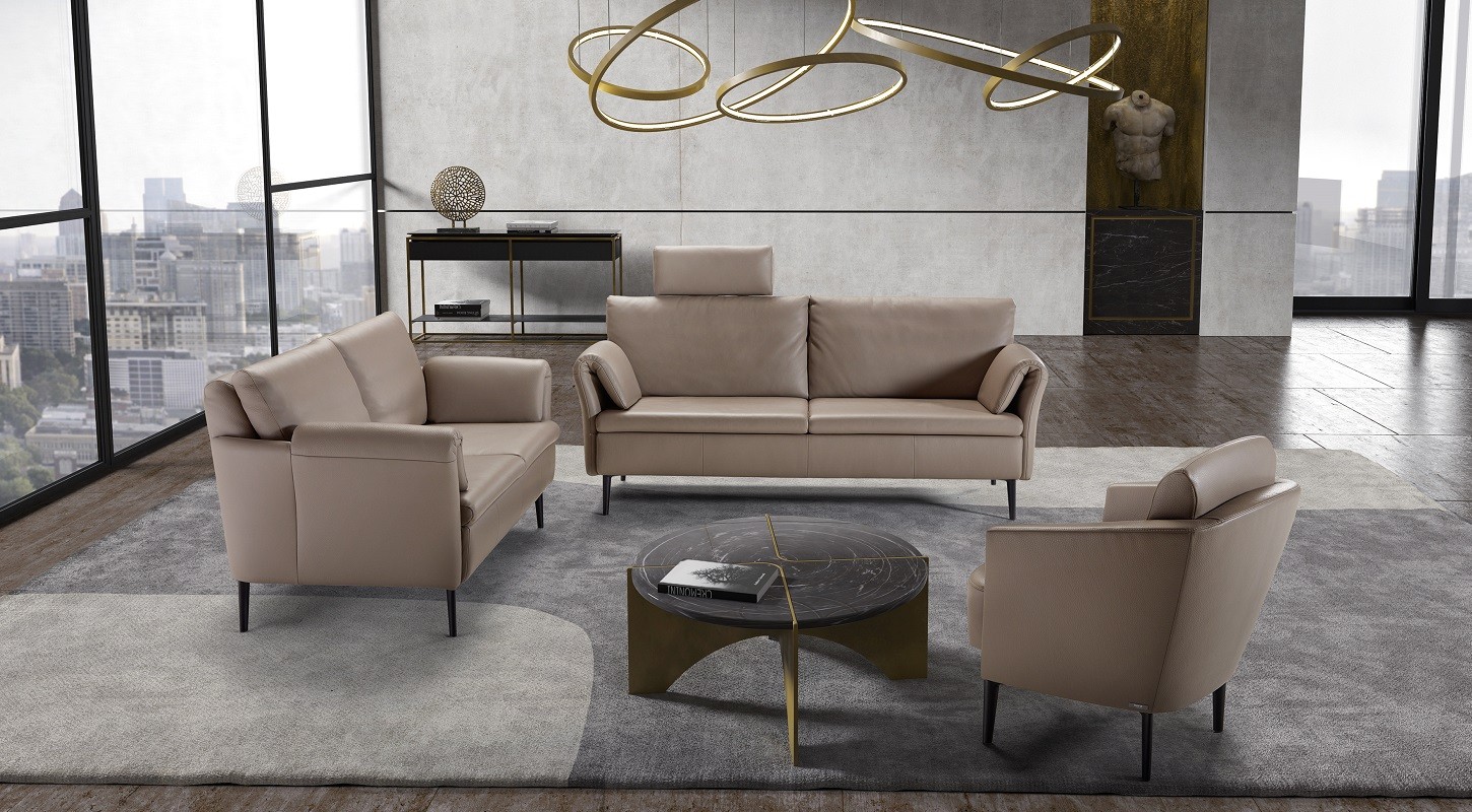 Canapé et fauteuil Spiez en cuir