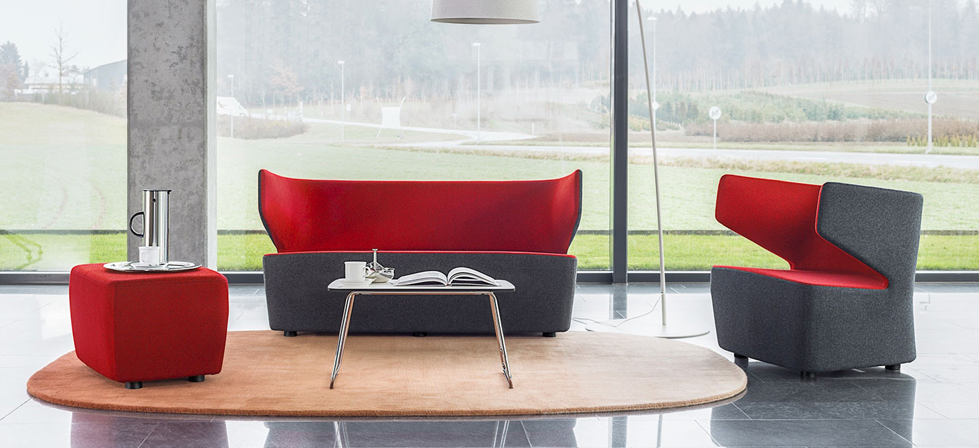 Fauteuil et pouf Pablo