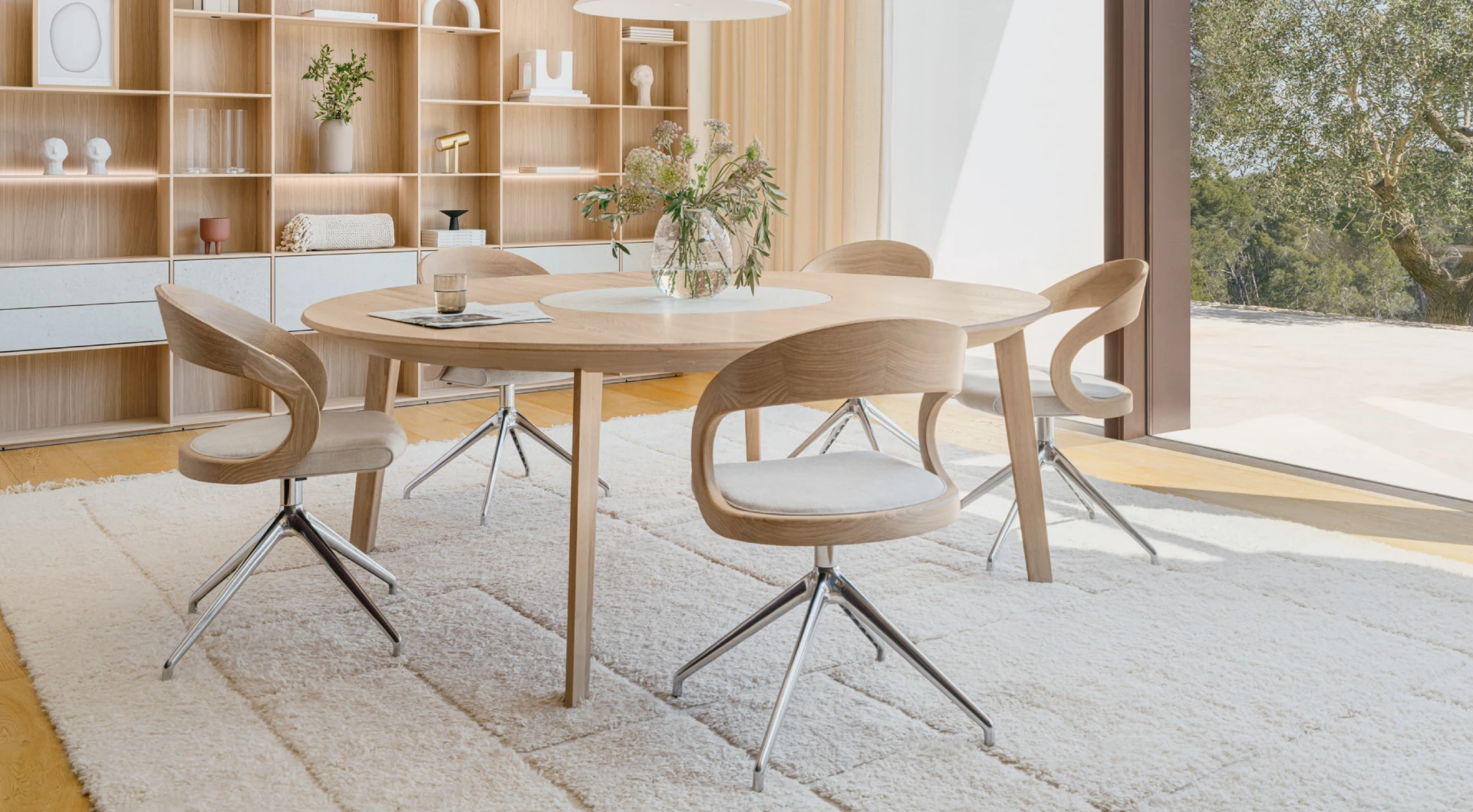 Table Miro en bois massif de Team 7